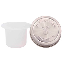 Mason Jar Lifestyle Divider Cup For Salads, Dips, and Snacks. Plastic Free Bento Lunch Container(Frost, Regular Mouth)