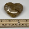 132.2g, 2.1"x2.5"x1.1", Natural Untreated Orange/Red Quartz Heart Shape Healing Crystal,