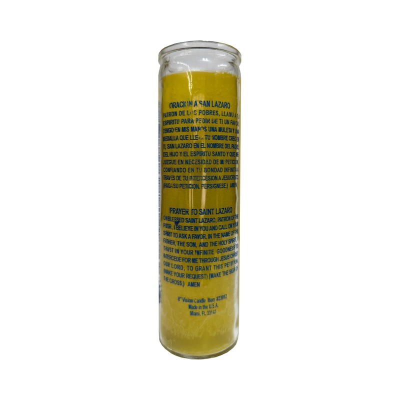 Generic San Lazaro (Saint Lazaro) Yellow Devotional Candle