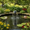 8 Piece Black Pond Pump Nozzle Kit for Garden Fountains