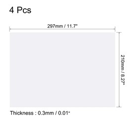 sourcing map Pack of 4 Colour Films Gel Coloured Film Heat Resistant Transparent Colours for LED Light Headlight Photo Studio Flash Party Decorate DIY Clear