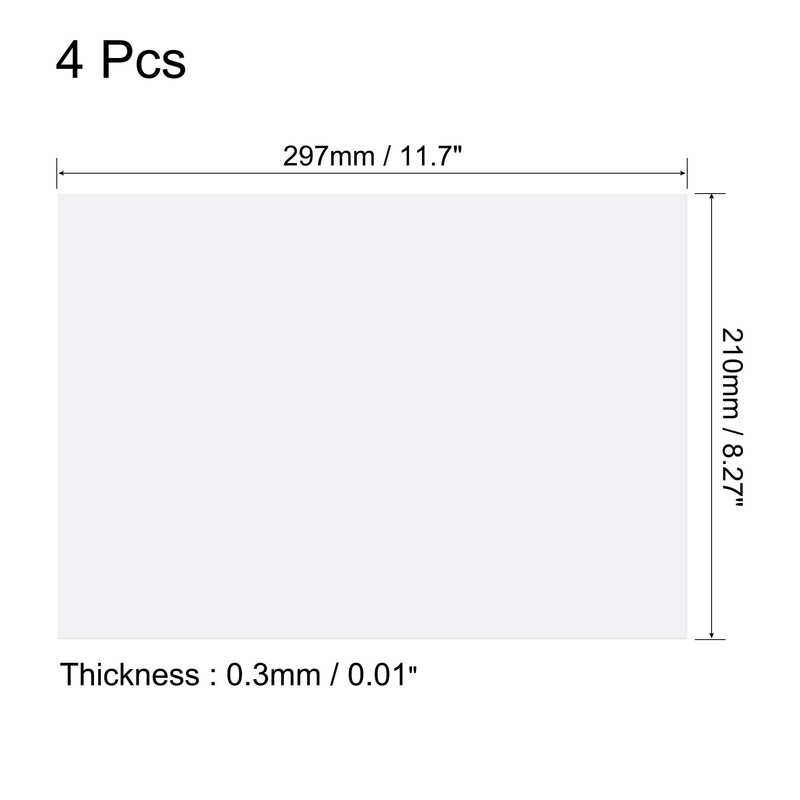 sourcing map Pack of 4 Colour Films Gel Coloured Film