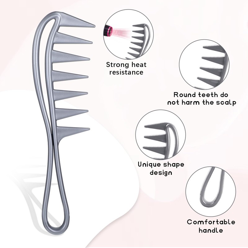 3 Pcs Wide Tooth Comb Curly Hair Comb Large Tooth