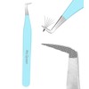 Ms.Queen Volume Tweezers For Eyelash Extensions, Fiber Tip Grip Lash