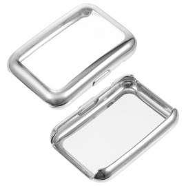 jojofuny 2pcs TPU Watch Cases Full Shells for Watch Fit Shockproof Scratch-Resistant Smartwatch Covers Elegant Design Lightweight Accessories