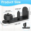 2PCS Sliding Barn Door Floor Guide, Adjustable Rubber Rollers, Flush