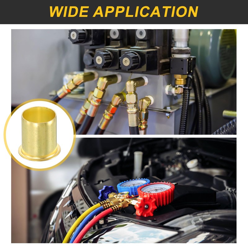 sourcing map 5Pcs Fit for 13mm(1/2") Tube ID Brass Compression