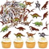 Cyodoos 45 Pcs Edible Dinosaur Cupcake Toppers Wafer Paper Dinosaur