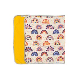 Tater Pets Guinea Pig Fleece Cage Liner - Tidy Mat - Lap Pad - Corner Pad - Absorbent - Machine Washable - for Guinea Pigs and Hedgehogs (2x5 C&C (28"x 70"), Rainbows)