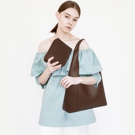 Slouchy Hobo Tote Bags for Women - Retro PU Leather Shoulder Handbag Purse Large Capacity 2pcs, Coffee