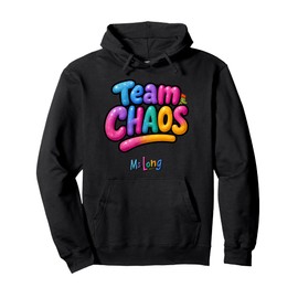 Team Chaos Rainbow Gator Slogan Colorful Bold Humor Student Pullover Hoodie