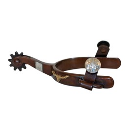 Partrade Metalab Antique Show Spurs, Longhorn Motif Youth - Antique - Youth
