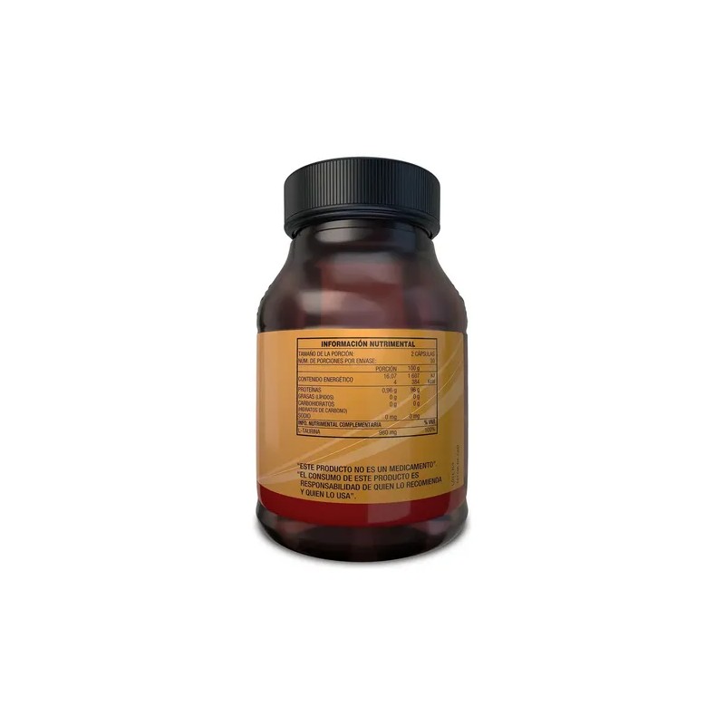 Suplemento L-taurina Apoyo Salud Cardiovascular 60 Cápsulas. Sin Sabor