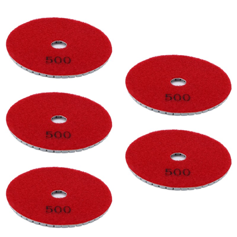 5Pcs 4in Diamond Wet Polishing Pads Soft Grinding Disc Kit