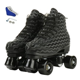 MilkyWay Unisex Roller Skates Double Row Four Wheels High-top Roller Skates Lightning Pattern for Beginners Womens Mens Boys and Girls