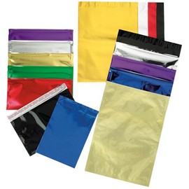 JAM PAPER 6 1/4 x 7 7/8 Open End Catalog Foil Envelopes - Black - 100/Pack