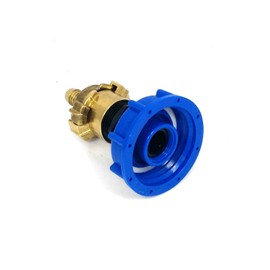 CM135100104 Cap Fitting S60 x 6 + GEKA Brass Coupling Female 1 Inch and Brass Coupling Suitable for GEKA, with Hose Nozzle 1/2 Inch, IBC Container Accessories Rainwater Tank Adapter Fitting Canister