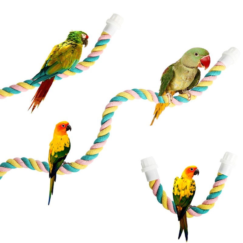 WXVOVXW Perch, Parrot Climbing Cotton Rope Parrot Toy, Bird Perch