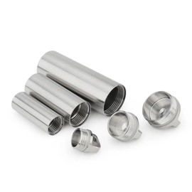 TONYFY Titanium Pill Container Keychain, Waterproof EDC Pill Holder (M)