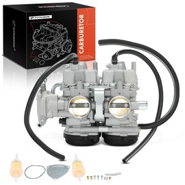 A-Premium 2 Barrel Carburetor Compatible with Yamaha Raptor 660R YFM660R YFM660RSE 2001-2005 Replace# 5LP-14900-00-00 Mechanical Choke