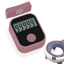 Knitting Machine Counter, Heyseri Row Counter for Knitting Machine - Attachable Magnetic Suitable for 32.40.48 Needle Row Counter - Pink