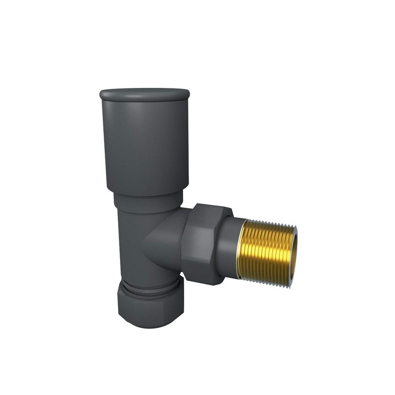 NRG Angled TRV Thermostatic Radiator Valve with Free Manual Angled