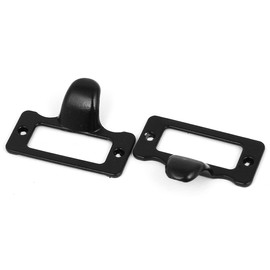 uxcell Label Holder Pull Handles, Vintage Label Frame Drawer Knobs for Cabinet Cupboard,Black 48x38mm Pack of 2 w Screws