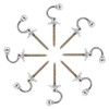 Geluode 8 Pcs Metal Curtain Holdbacks, Curtain Tieback Hooks Metal