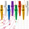 Guyode Pack of 8 Kazoo Instrument Metal Kazoos with 12