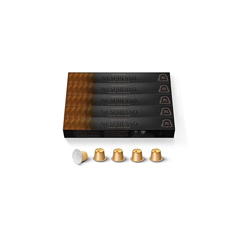 50 Nespresso Caramel Creme Brulee Barista Creations Capsules