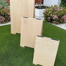Ngo Creations DIY A-Frame Wood - Sandwich Board - Sidewalk Sign - Size: Small 18”x12”