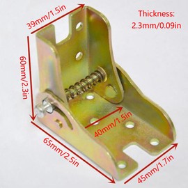 Self-Locking Folding Hinge for Table Legs, Foldable, Foldable Leg Hinges, Folding Brackets, 0-90 Degrees, Pack of 4, Black