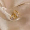 Aretes Finos de Moissanita – Plata 925 Chapada en Oro,