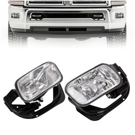 HECASA Fog Lights Lamps Compatible with 2009-2018 Dodge Ram 1500/2500/3500 Replace for 55372735AA 55372734AA 55372735AB 55372734AB CH2594102 CH2595102 12V 42W W/Bulbs
