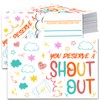 WKGDQSSS 50 Fun Shout Out Cards for Students Teachers Employees,