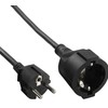 InLine® Power Extension Protective Contact Plug / Socket Black 1