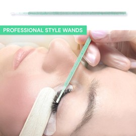 Apothie 100PCS Disposable Micro Applicator Brush (100 Pieces, Green Crystal)– Lash Glue Microswabs for Eyelash Extensions, Cotton Brush Swab for Applying Makeup, Microfiber Tips