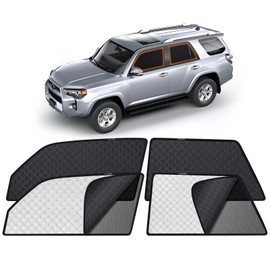 XCBYT Car Window Shades for 2011-2023 4Runner - Dual-use 6 Layers Car Privacy Curtains 99% UV Blackout and Heat Insulation - Side Window Sunshade with Breathable Mesh (4 PCS)