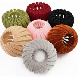 Triko Set de 7 Pinzas para Cabello de Nido de Pájaro, Pinza Mágica para el Cabello, Horquilla con Placa de Nido, Accesorios para Cabello, Coleteros para Cola de Caballo, Donas para Cabello