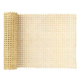 AIEX 14inch Width Cane Webbing, Natural Square Rattan Webbing Roll Open Weave Webbing for Caning Projects (3.3 Feet)