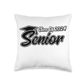 2024 School Day Shirt For Men Women High School Class Senior 2024 Graduation Vintage School Spirit Throw Pillow, 16x16, Multicolor