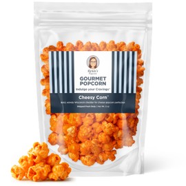 Renée’s Cheesy Corn™ Gourmet Popcorn - real Wisconsin cheddar cheese is smooth and velvety making for delicious cheesiest fresh popped corn snack or gift– resealable, 5oz bag.