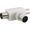 Schwaiger ASV25532 2x Plug-In Connector Splitter White