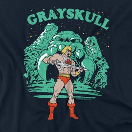 Popfunk Masters of The Universe Grayskull Nights Unisex Adult T-Shirt - Navy - XL