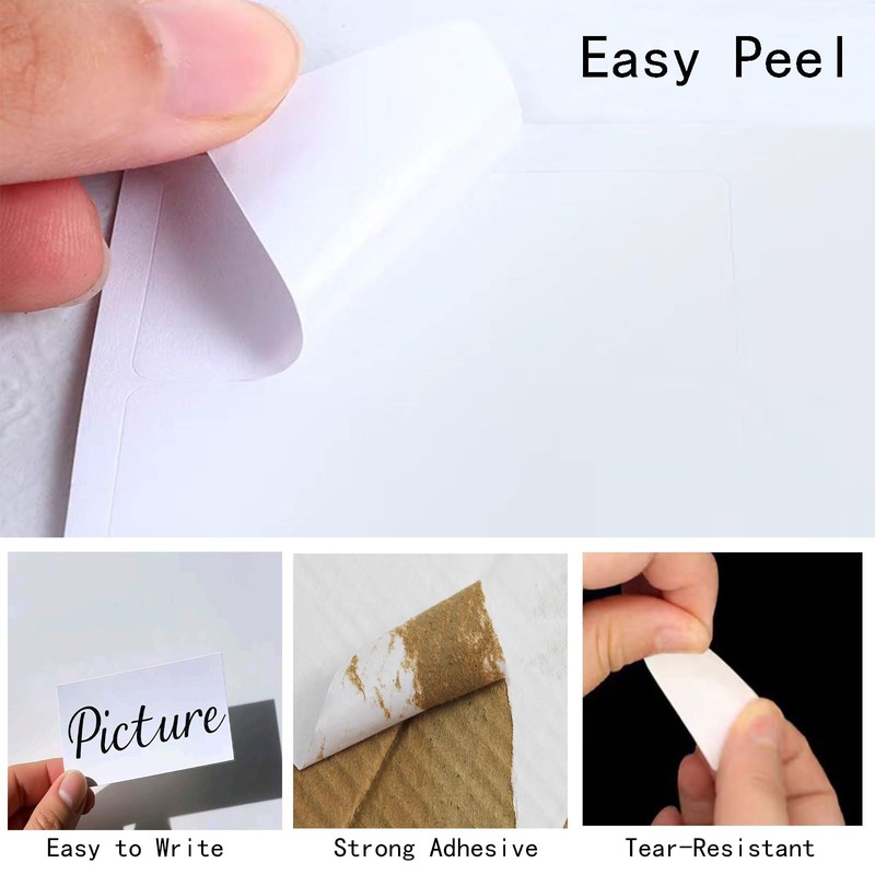FixItRight 100Pcs Self-Adhesive Drawer Divider Labels – Clear Address Stickers