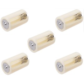 GFORTUN 5 unidades de 3 x 1,5 V AA a D tamaño paralelo convertidor de batería con conexión de soporte blanco apagado para linterna
