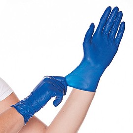 Hygostar Latex Gloves, Soft Blue, Powder-Free, Pack, Blue, 10/XL, L: 24 cm, Latex Disposable Gloves, Powder-Free, Professional Protective Gloves, Textured, Food Gloves, Pack of 100