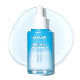 Face Republic- Un suero hialurónico ligero que hidrata profundamente y alivia la piel con 11 tipos de ácidos hialurónicos, dejando una piel hidratada 
