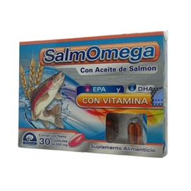 Salmomega 30 capsulas Suplemento para una Óptima Salud Cerebral con Aceite de Salmón EPA y DHA