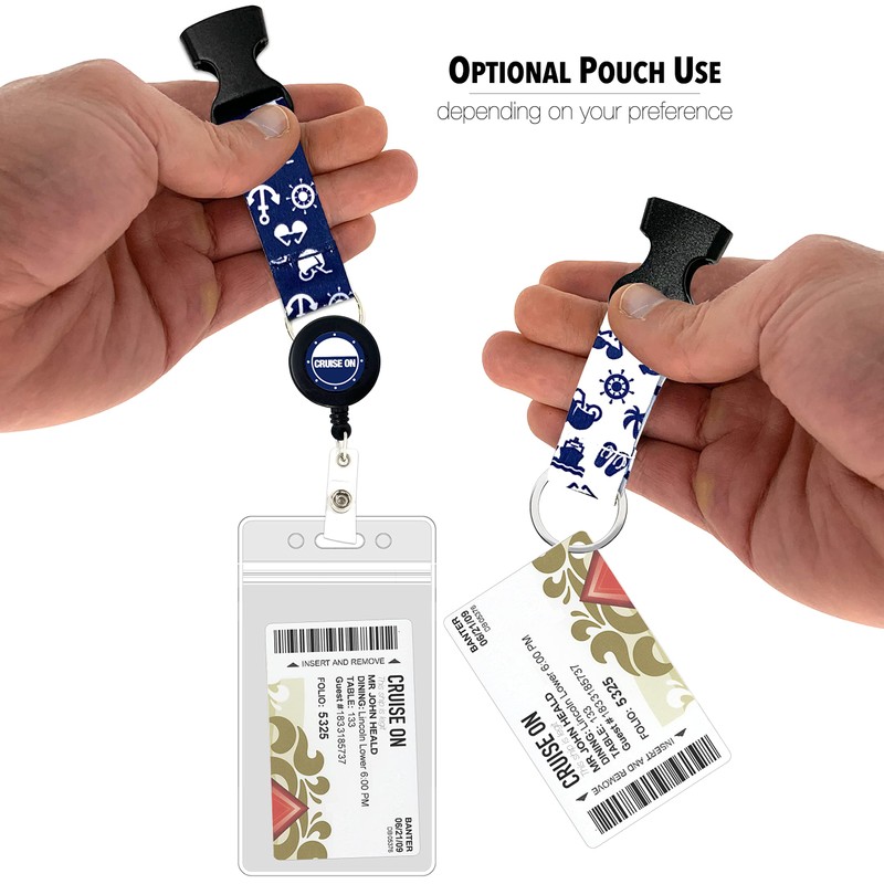 Carnival Cruise Luggage Tag Holders (4 Pack) & Lanyards (2